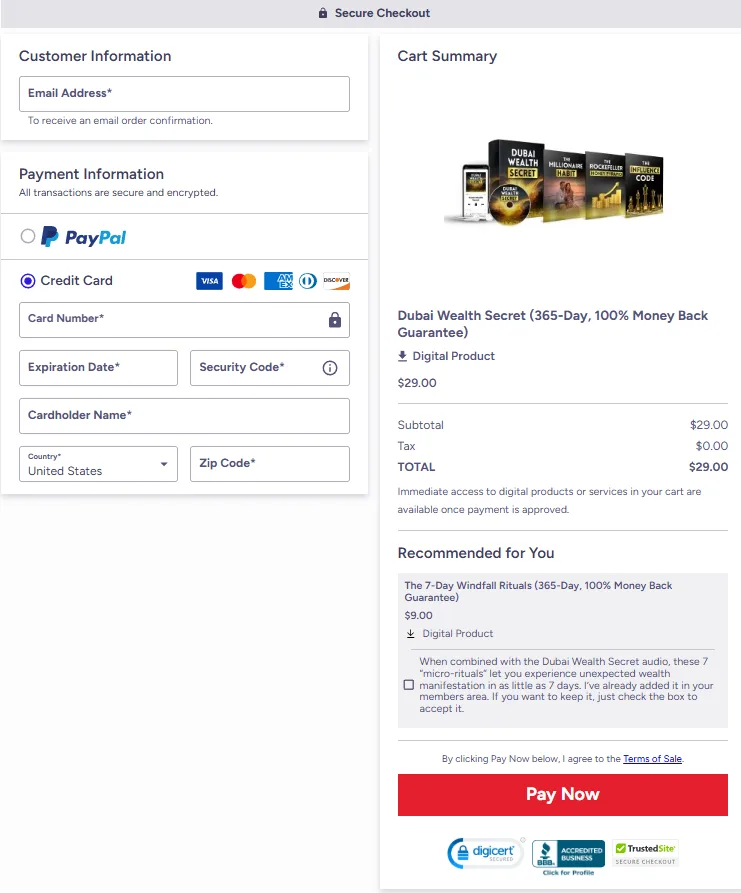 dubai-wealth-secret-checkout-page